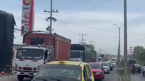 Paro de taxistas en Mamonal