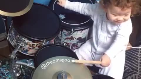 3 Year Old Who Plays drums like crazy!!