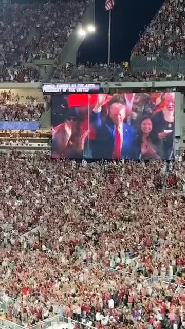 Trump Enjoy the game! With fans!