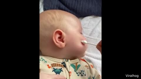 Baby has got some odd ear reflexes