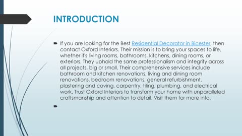 Get The Best Residential Decorator in Bicester.