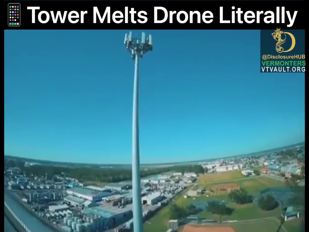 The drone is approaching a 5G antenna and ...