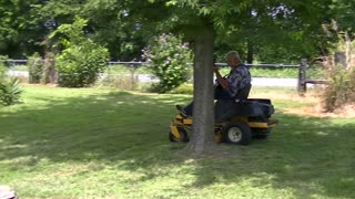 More Banjo Playing While Mowing The Grass Lawn!