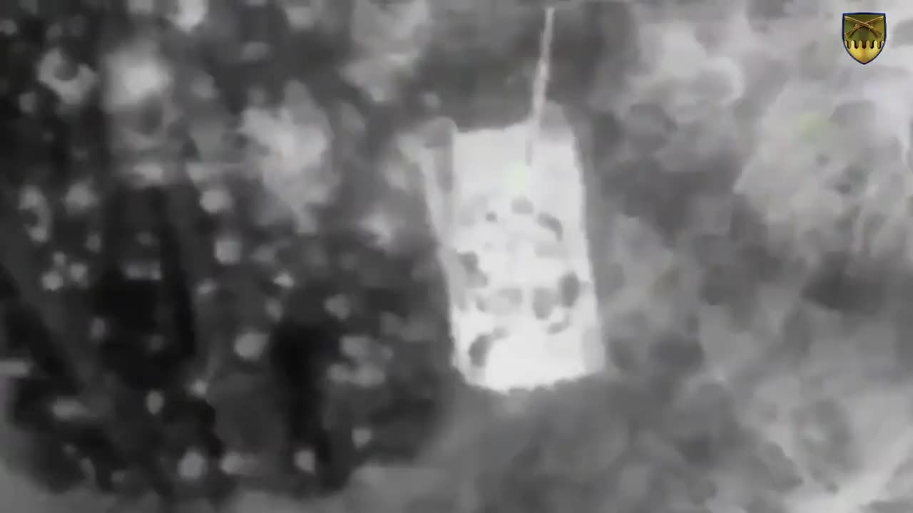 Ukrainian Drone Drops Bombs On Russian Tank