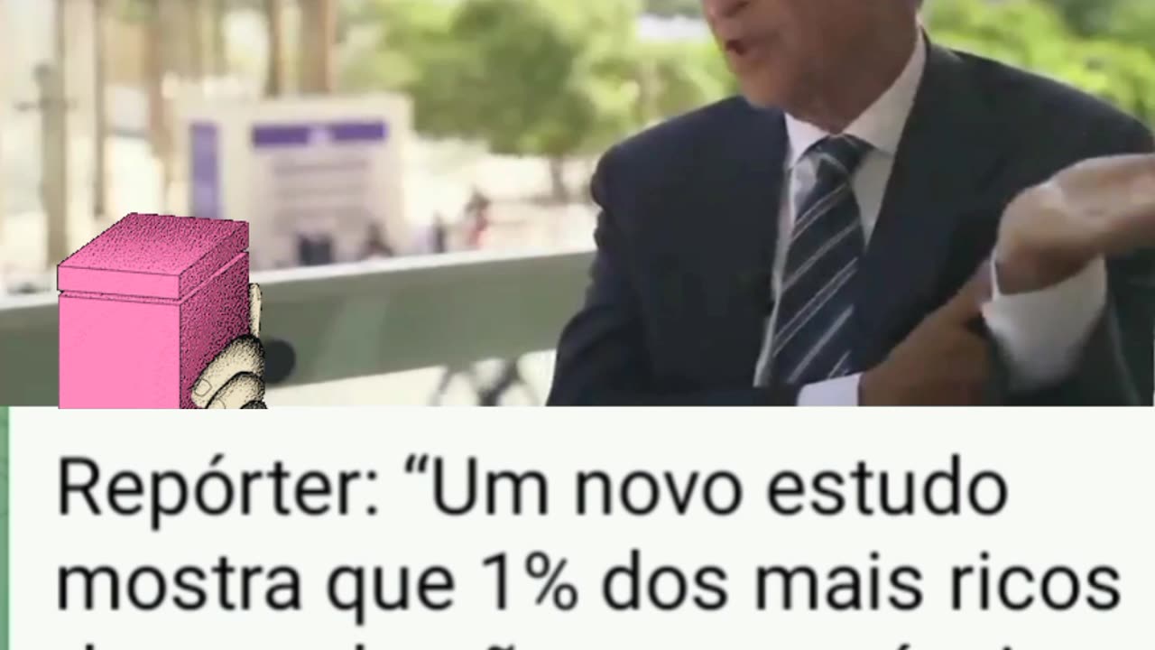 Repórter: “Um novo estudo mostra que 1% dos mais ricos do mundo são responsáveis ​​por mais emissões de carbono do que os 66% mais pobres.”