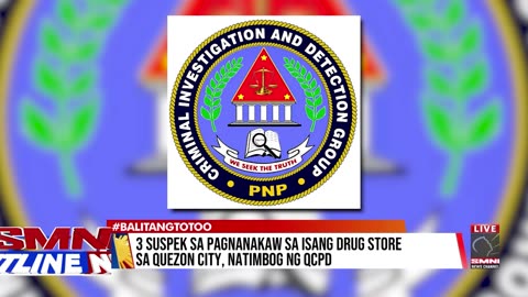 3 suspek sa pagnanakaw sa isang drug store sa Quezon city, natimbog sa QCPD