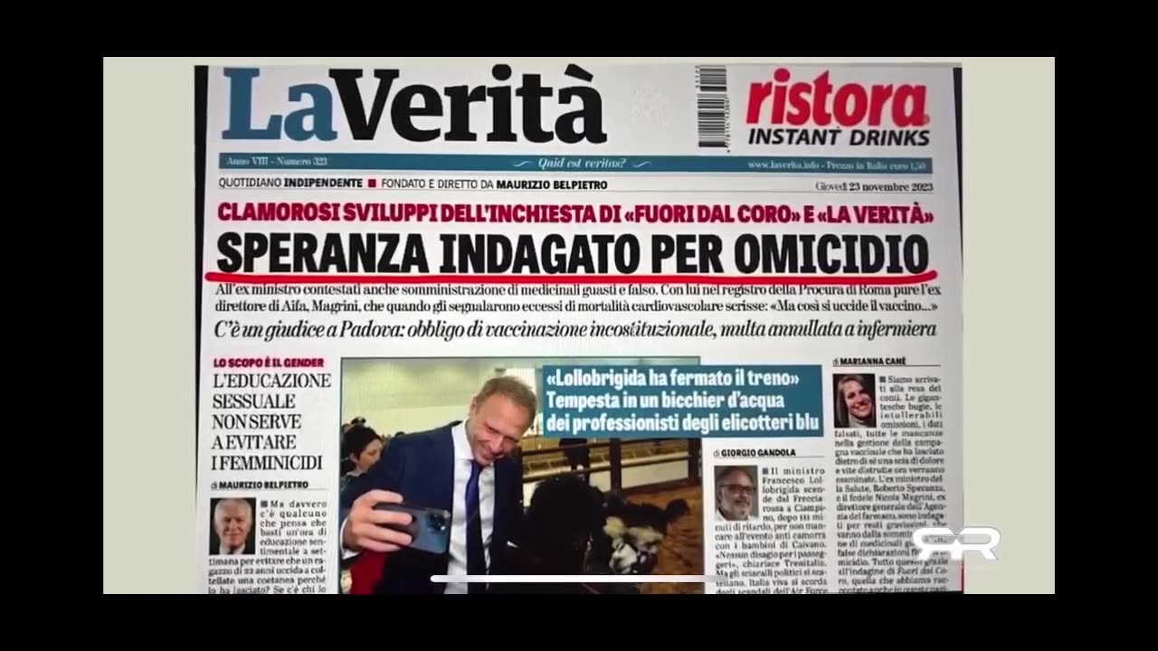 Italian Health Minister under investigation for vaccine 'murders'...