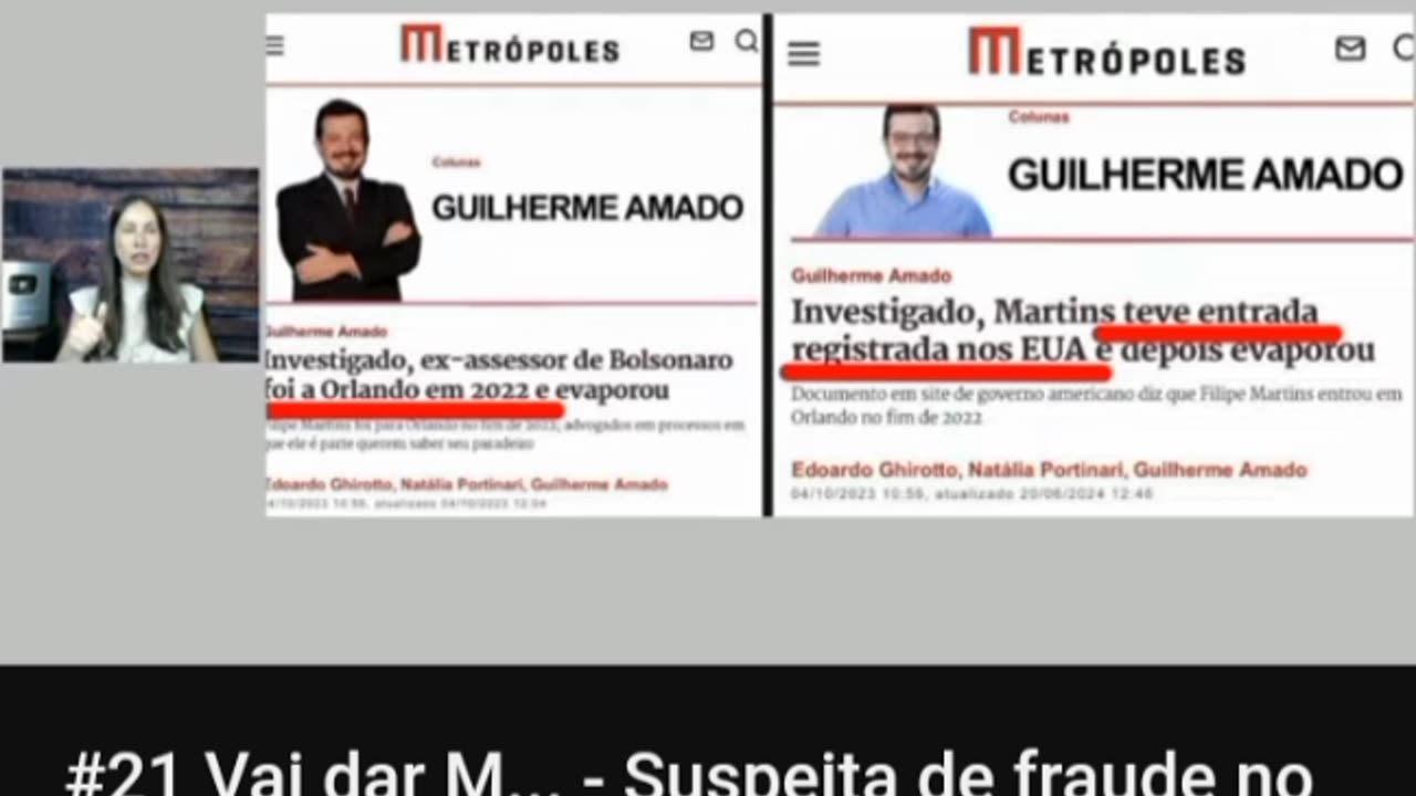 Guilherme Amado e Alexandre nazista de Moraes fraudaram documentos para incriminar Felipe Martins.