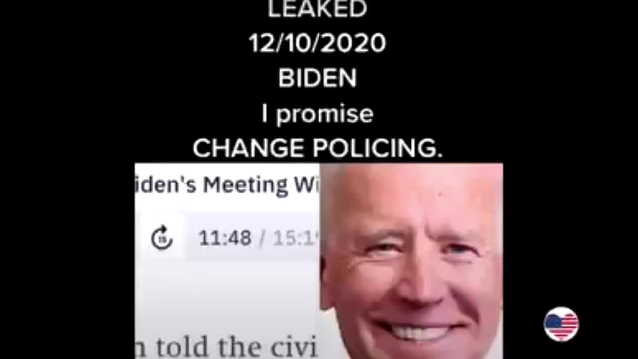 Biden defund the police after the election.