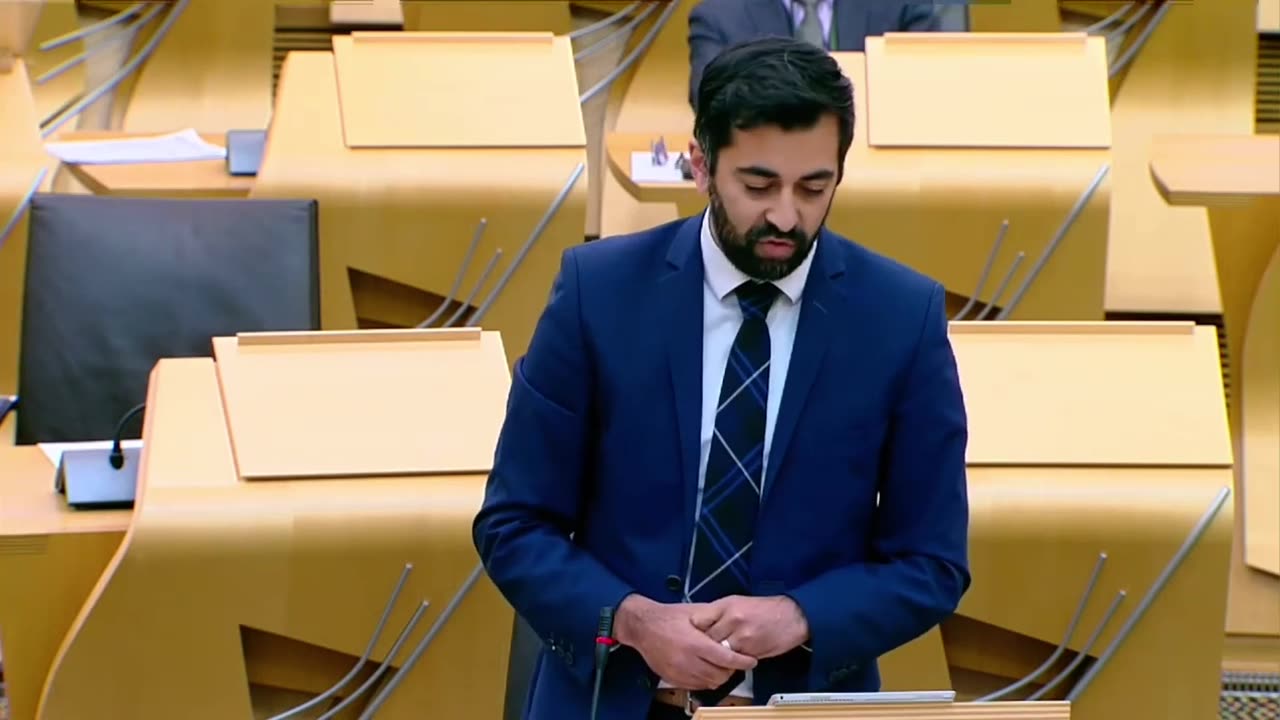 Humza Yousaf giving his White hate speech.