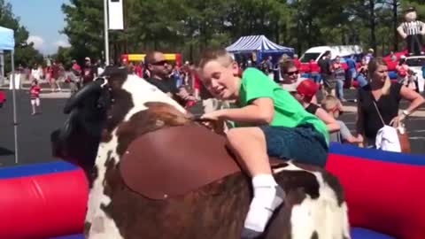 Funny Mechanical Bull Fails 2021- Better hold on tight! 🙊