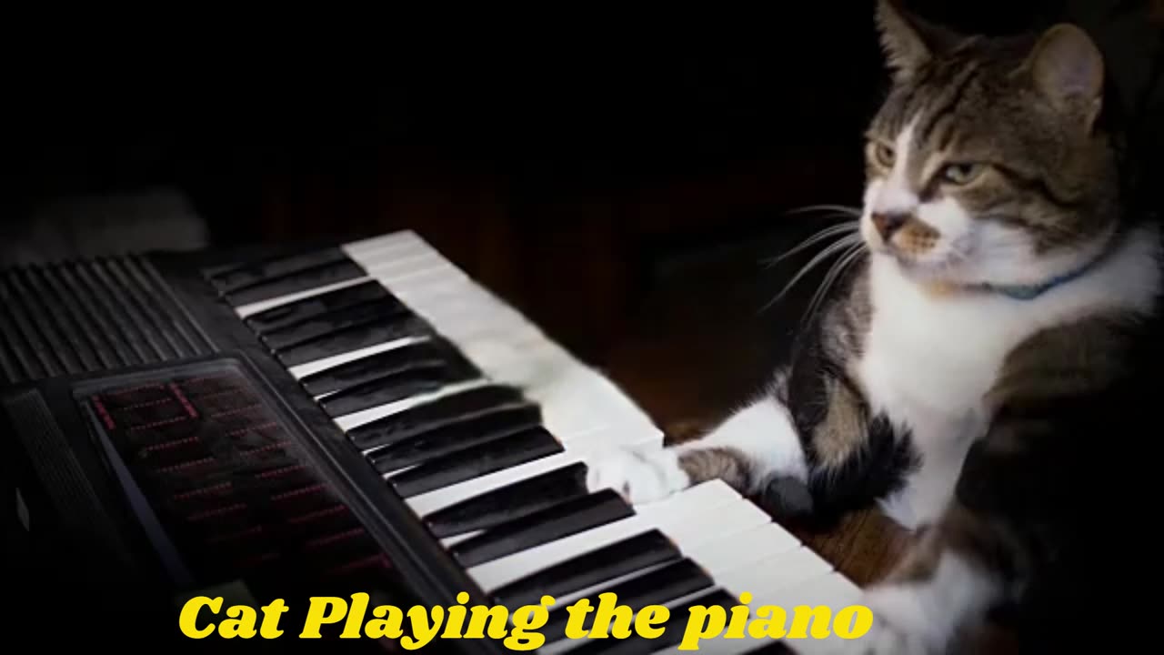 Cat Playing the Piano