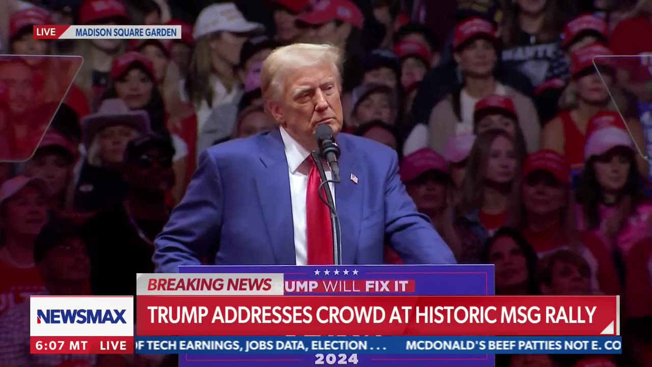 Donald Trump on Alabama at Madison Square Garden rally, 10/27/2024