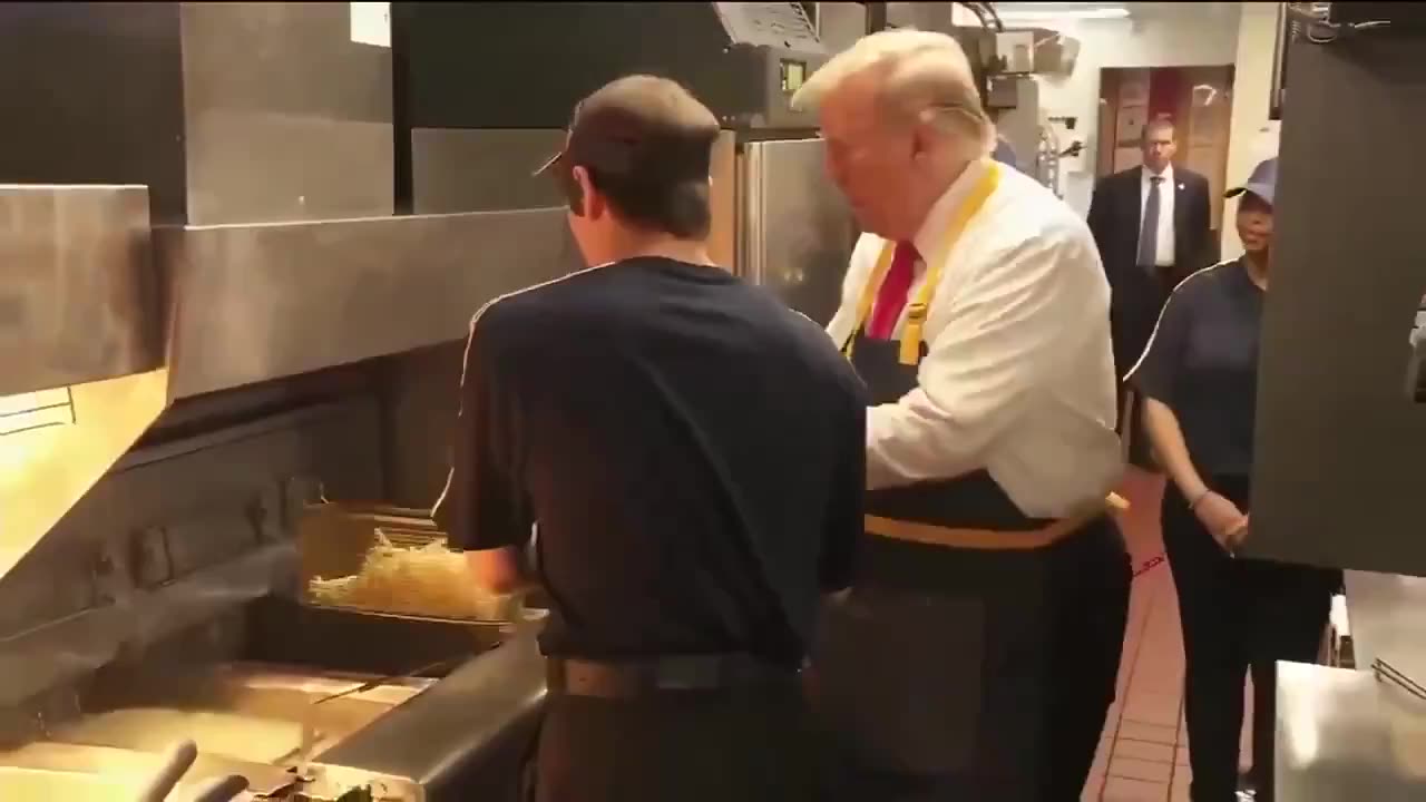 DONALD TRUMP has worked at McDonald’s 15 minutes more than Kamala Harris