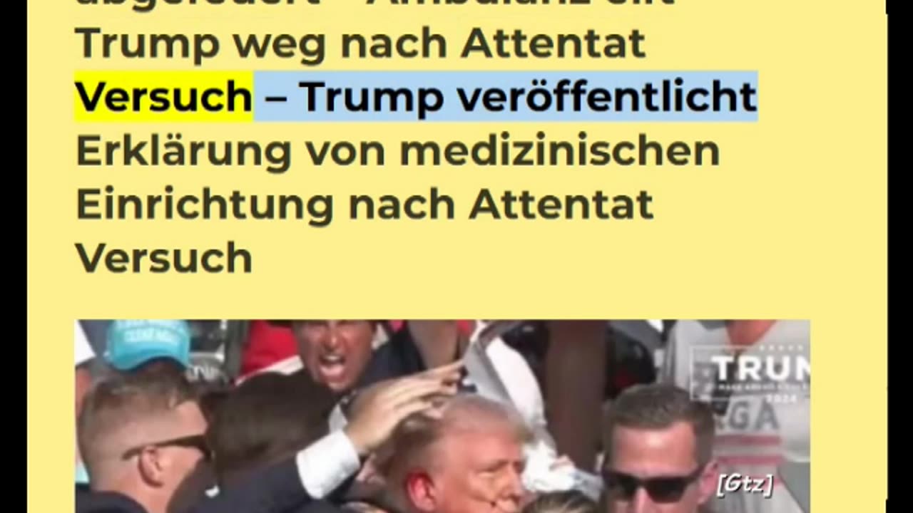 Attentat auf Trump 8 Schüsse abgefeuert 13.o6.2024