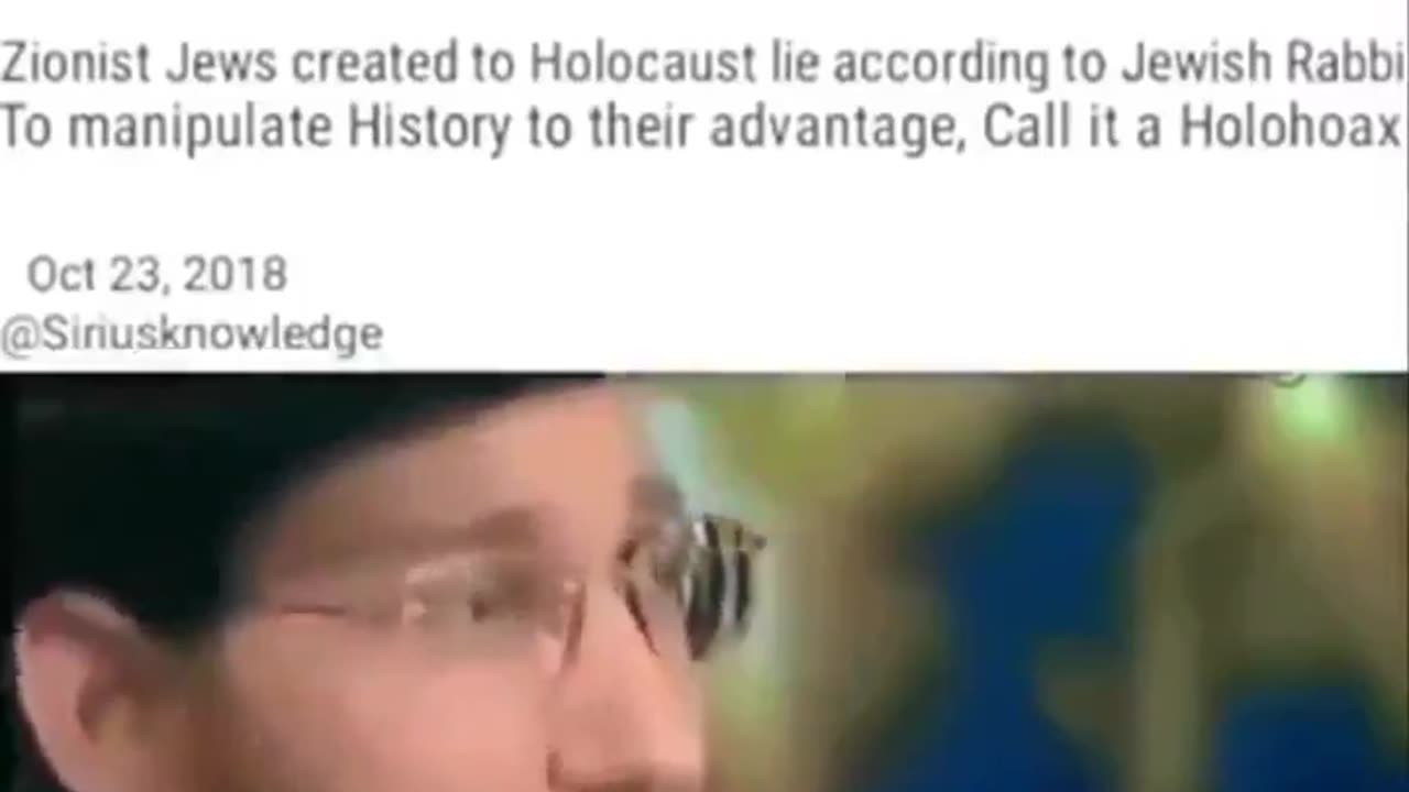 Rabbi Arye Friedmann- Zionist Jews created the HOLOCAUST LIE to manipulate the world to their advantage (HOLOHOAX).