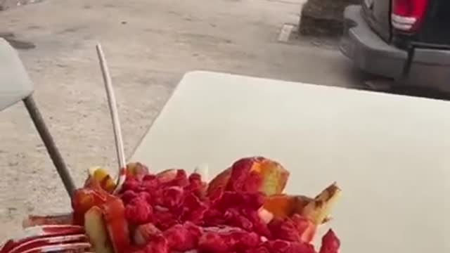 Too foggy to surf so stopped to get a coconut. One of the things I love about Mexico