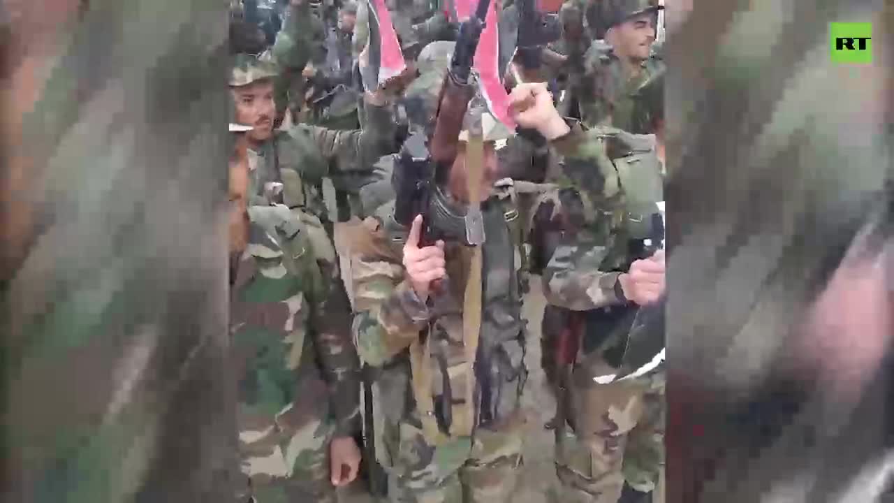 SAA soldiers apply tactical signs Z to their equipment