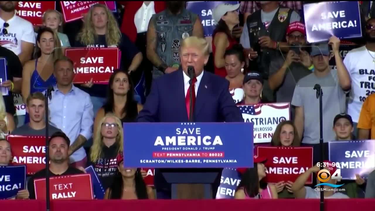 War of words: Trump blasts Biden at rally