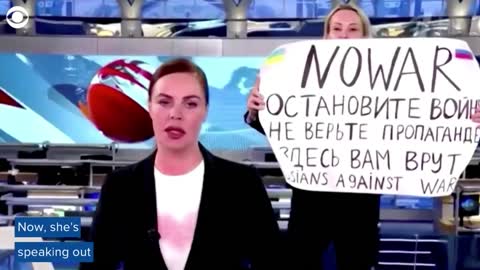 Russian TV employee behind on-air anti-war protest speaks out