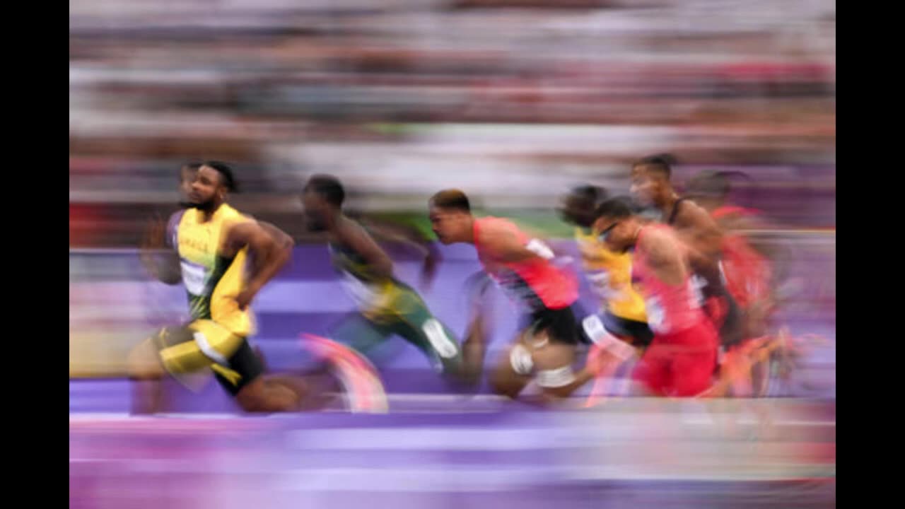 Semi final 100m m men jeux olympiques Paris 2024 France