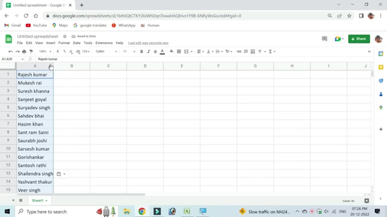 How to convert english to hindi in excel ? use google translate formula in google sheets