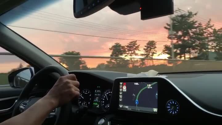 Drive in the sunset