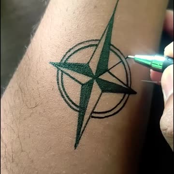 simple way to draw tattoo😱