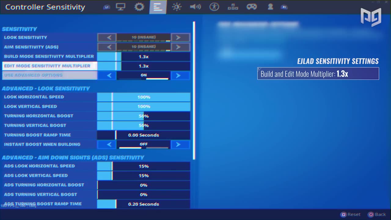 Best setting of pro in fornite