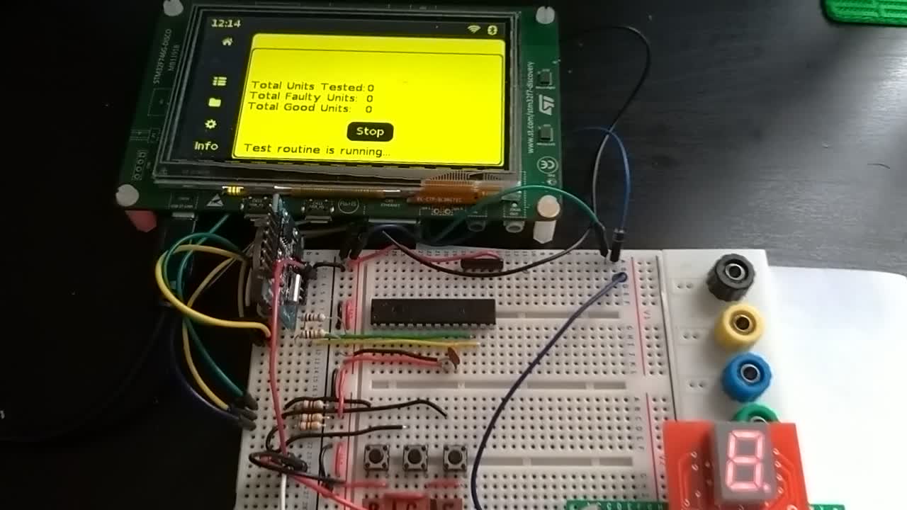 UPTS - Testing a 7-Segment Display Board (STM32F746)