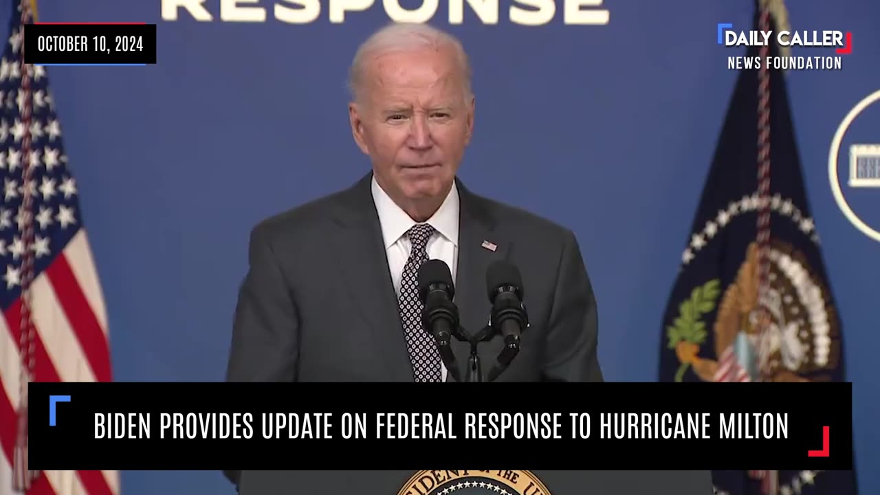 Biden Provides Update on Federal Response to Hurricane Milton