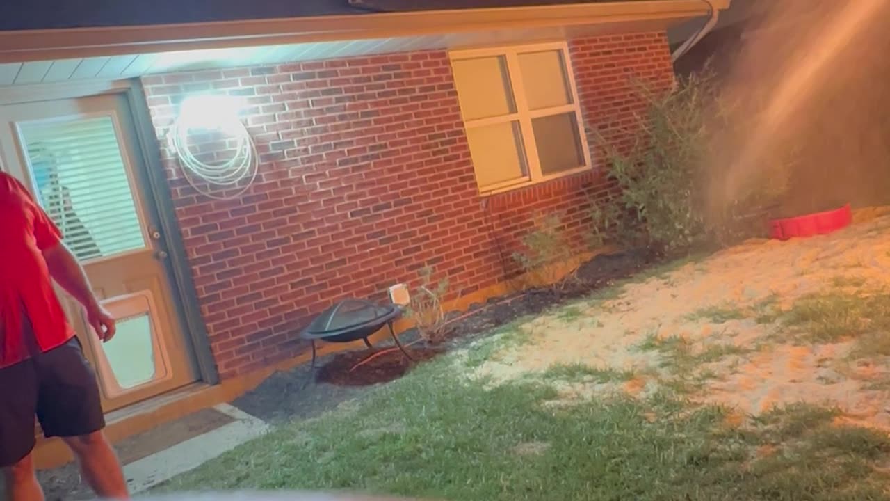 Lighting Fire Sends a Shockwave Through Yard