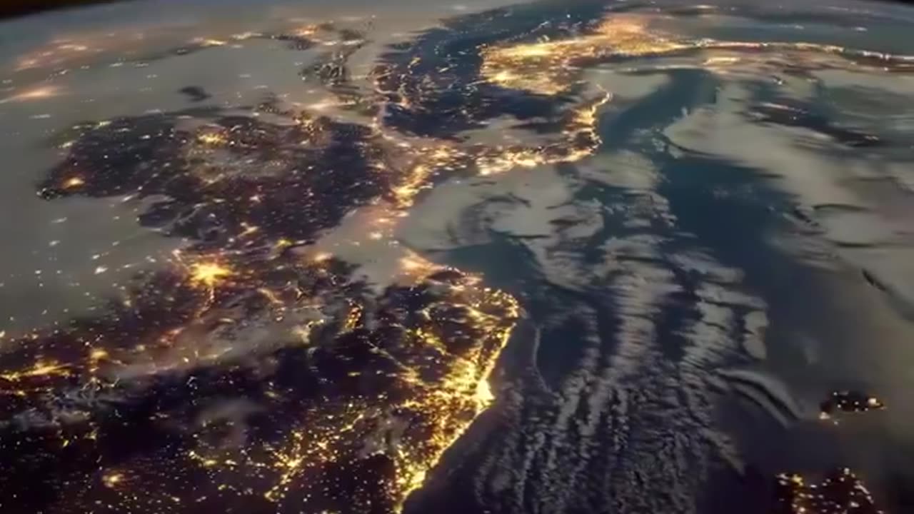 Earth at night as seen from Space...