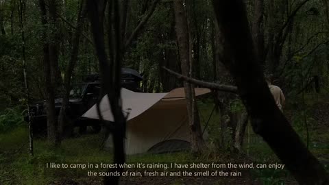 A few families are traveling and camping together