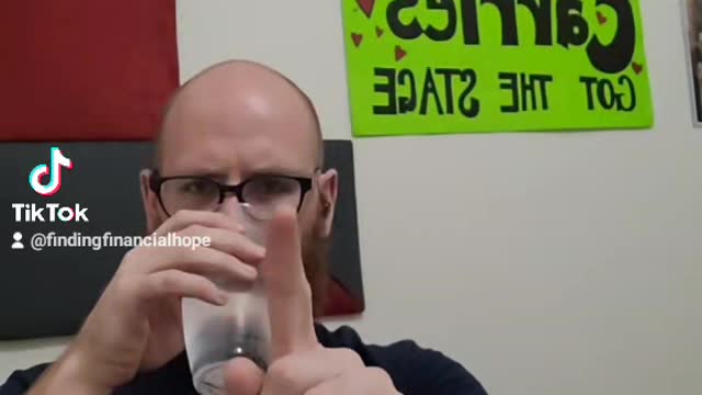 Tall glass of water