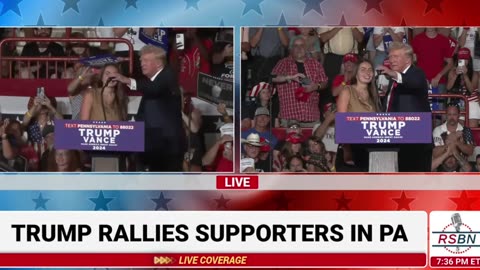 Trump Publicly Thanks the Woman who Put the Chart Up on the Screen in Butler, PA