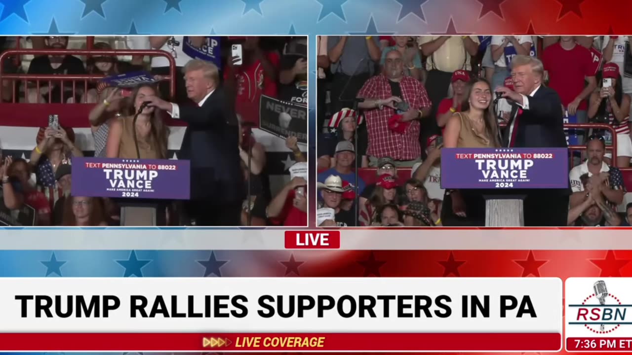 Trump Publicly Thanks the Woman who Put the Chart Up on the Screen in Butler, PA