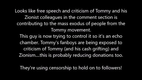 Tommy Robinson's Mossad handler, Brian of London, now of Tel Aviv, runs his Telegram channe