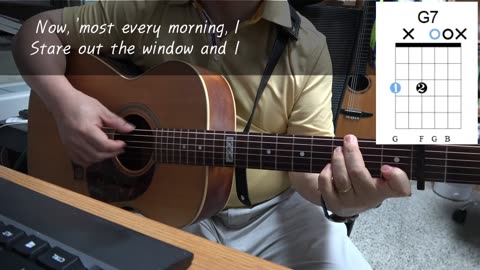 Just When I Needed You Most - Randy Van Warmer, guitar backing, chord diagram