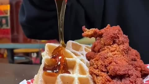 Fried chicken waffles