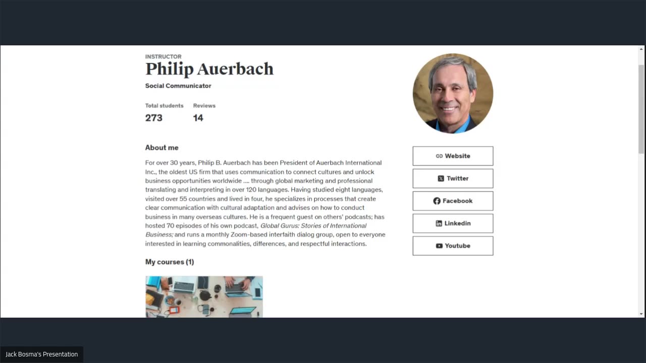 Philip Auerbach: Language Translation Services