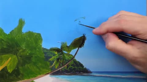 Painting a Tropical Beach Time Lapse