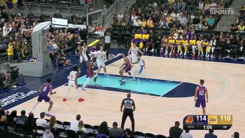 Josh Okogie lays in the TOUGH reverse layup!