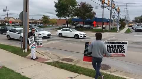 Day 14 of the Pennsylvania circumcision crisis protest from King of Prussia Pennsylvania!