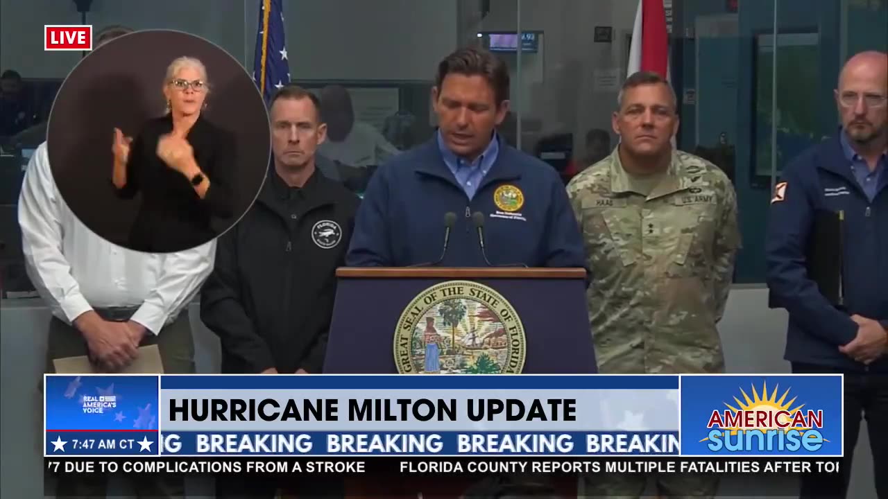 BREAKING UPDATE: DESANTIS ON MILTON