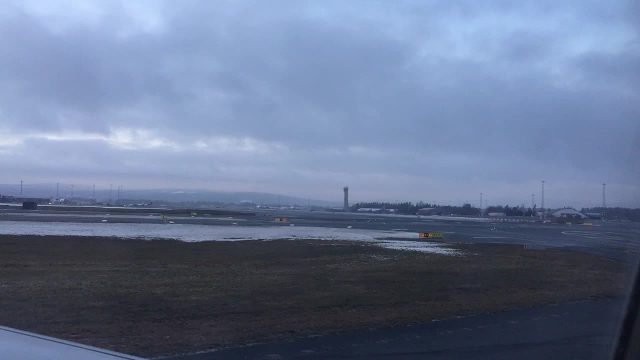 Landing back at Oslo Airport at Gardermoen