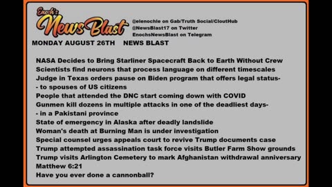 Monday, August 26, 2024 News Blast