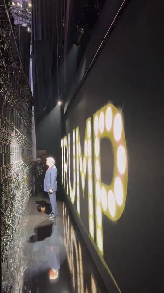 Trump Waits Backstage Ahead Of Republican National Convention Entrance