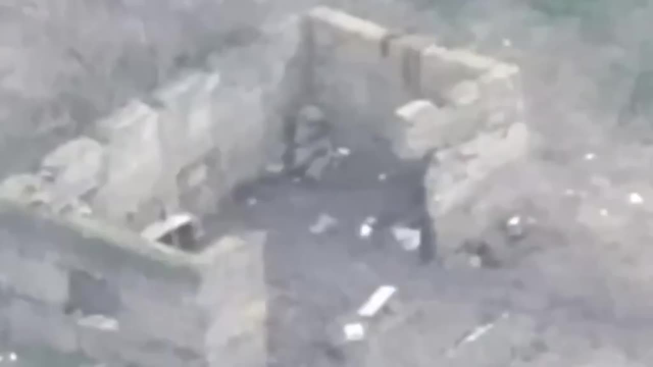 Shelling Lands Directly in the Middle of 2 Russian Soldiers Standing in a Killbox