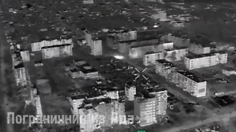 Footage of a massive strike on high-rise buildings in Volchansk